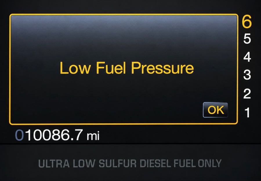 Low fuel pressure dashboard warning light - ASJ Products