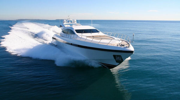 Yacht on the water - marine engine fuel care - ASJ Products