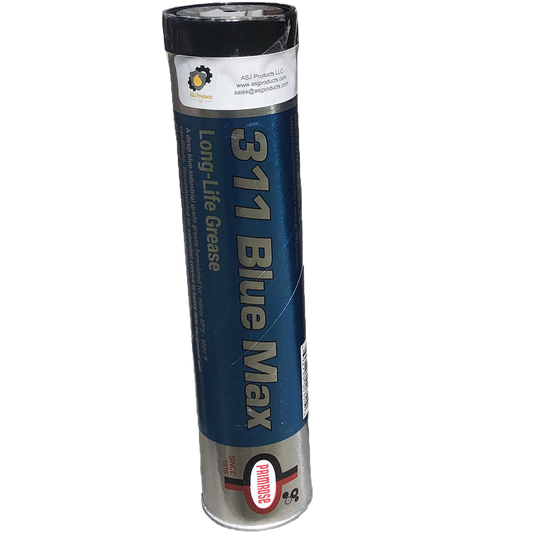 311 Blue Max Grease / NGLI # 2 - ASJ Products, LLC. Blue lithium complex grease, extreme-pressure lubricant for bearings and centralized systems.