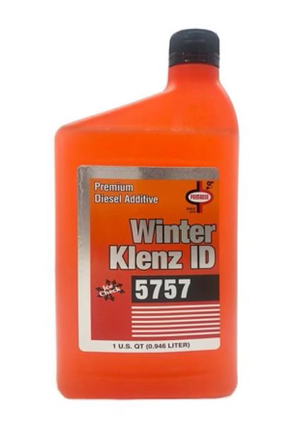 Primrose 5757 Premium Winter Klenz ID Diesel Fuel Additive with Ice Check for improved fuel performance in cold weather. Winter diesel fuel additive, anti-gel cold-flow treatment and injector cleaner.