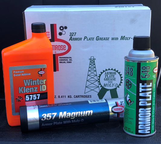 Winter Bundle - 5757, 357, 548 - ASJ Products, LLC. Winter diesel additive, grease and chain lube bundle for cold-weather maintenance.